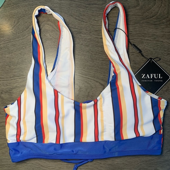 Striped High-waisted Bikini - Picture 3 of 6